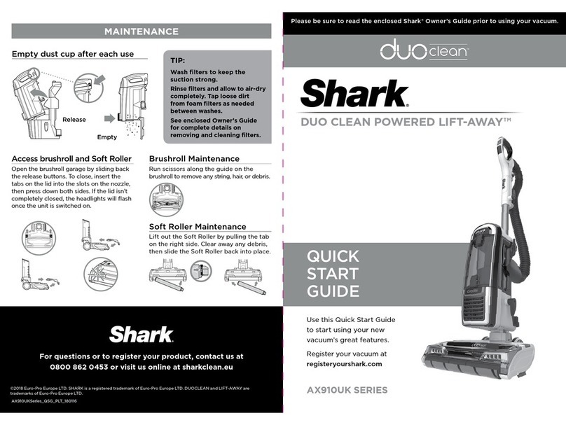 Shark Duo Clean Powered Lift Away AX910UK Series User manual