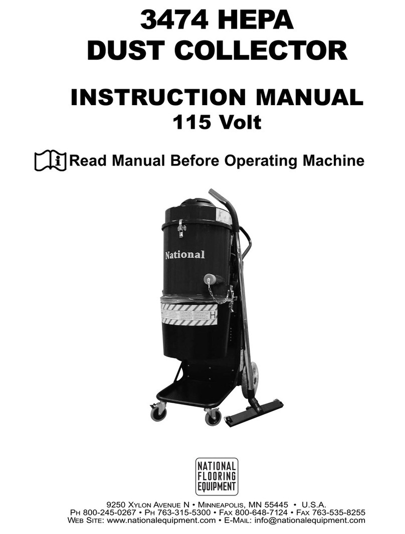 National Flooring Equipment 3474 HEPA instruction manual