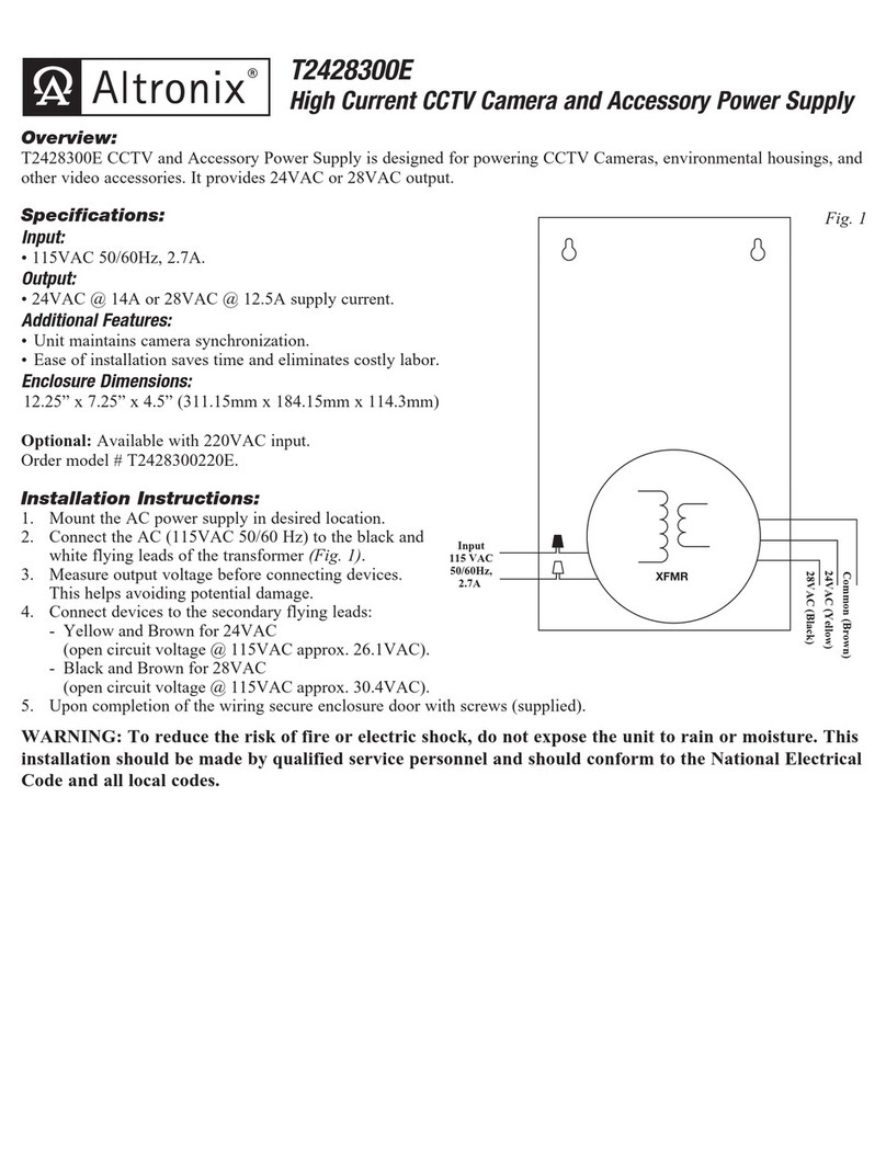 Altronix T2428300E User manual