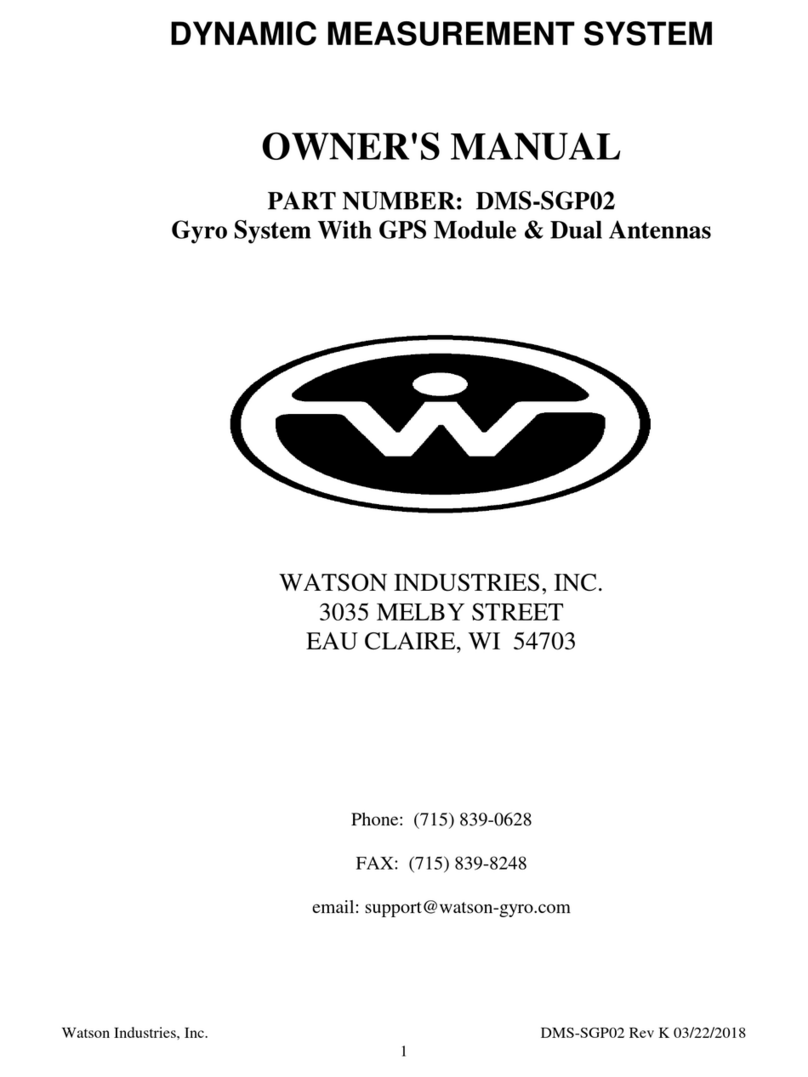 WATSON INDUSTRIES DMS-SGP02 owner's manual