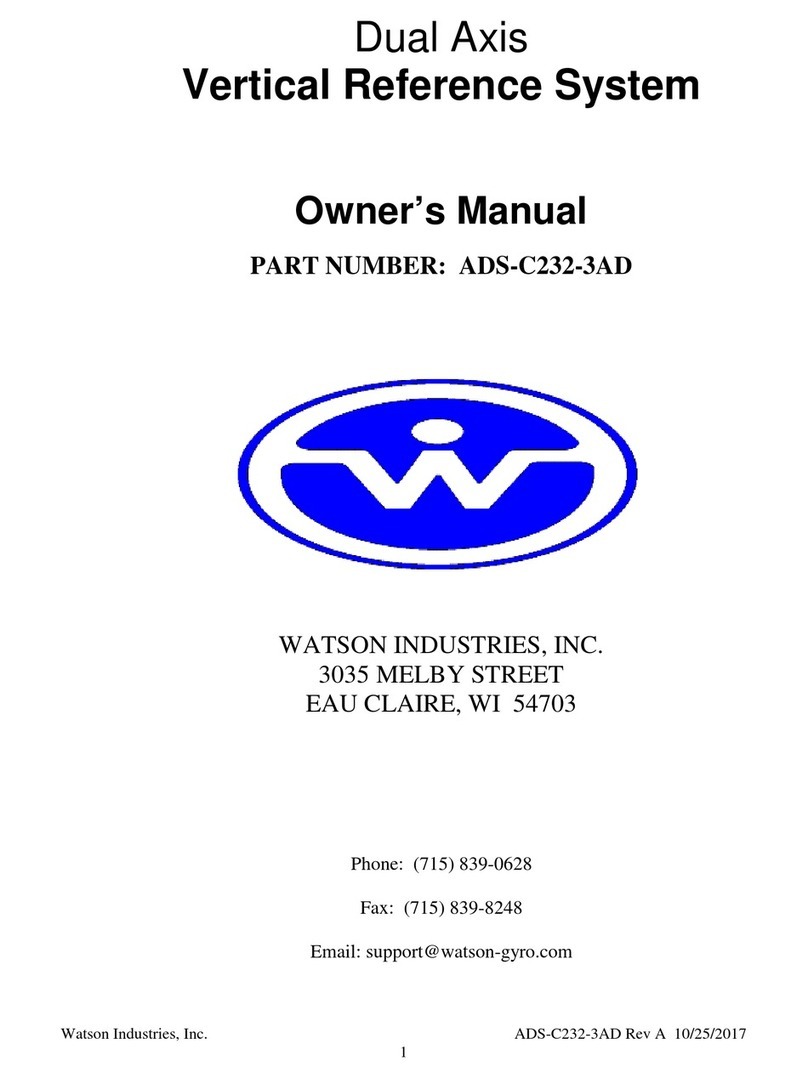 WATSON INDUSTRIES ADS-C232-3AD owner's manual