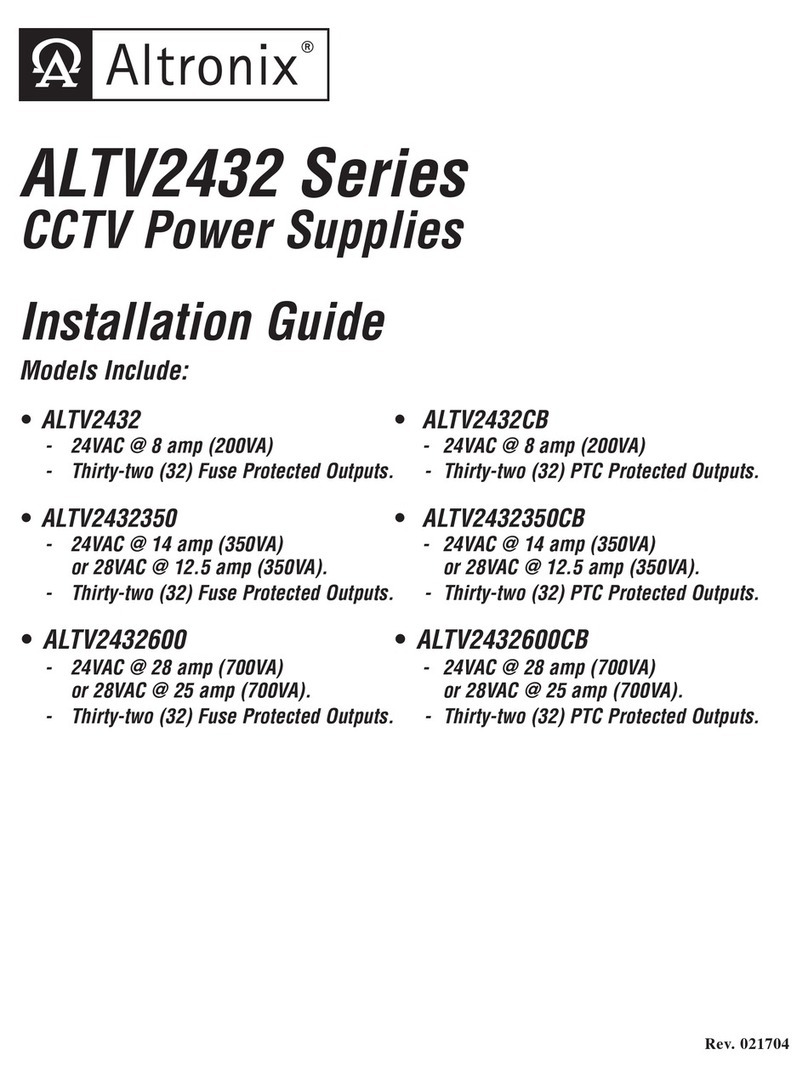 Altronix ALTV2432 Series User manual
