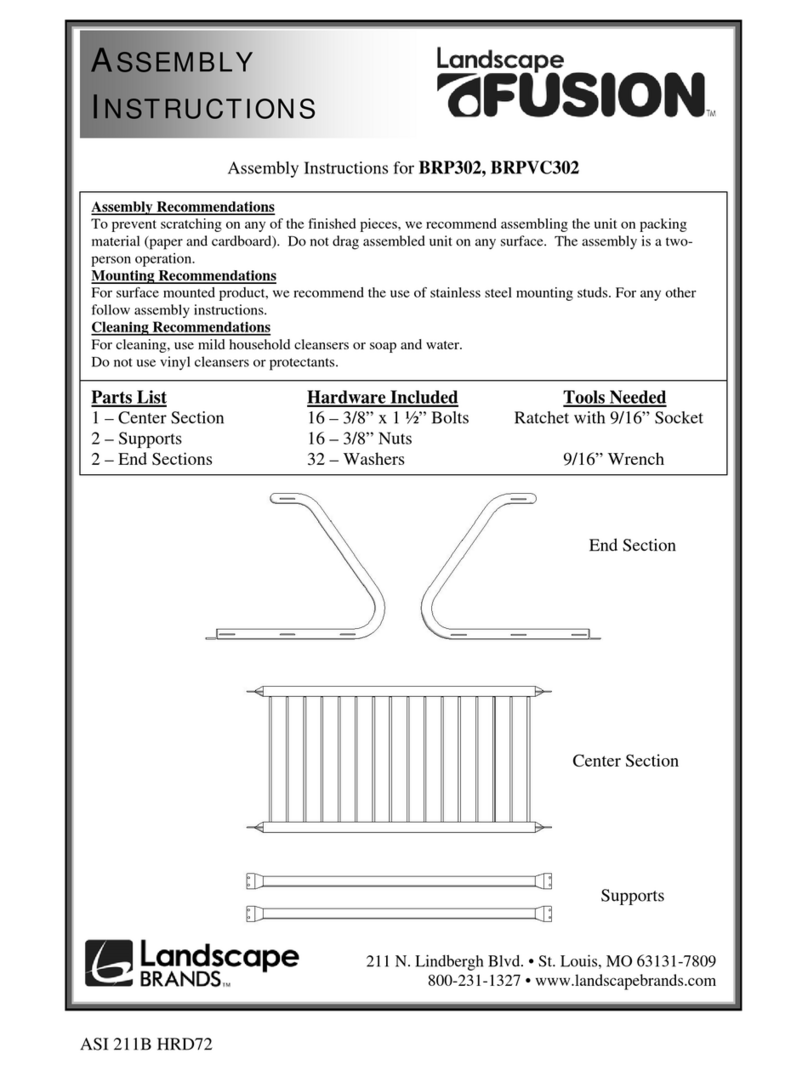 Landscape Fusion BRP302 Assembly instructions Landscape Fusion BRP302 Assembly instructions