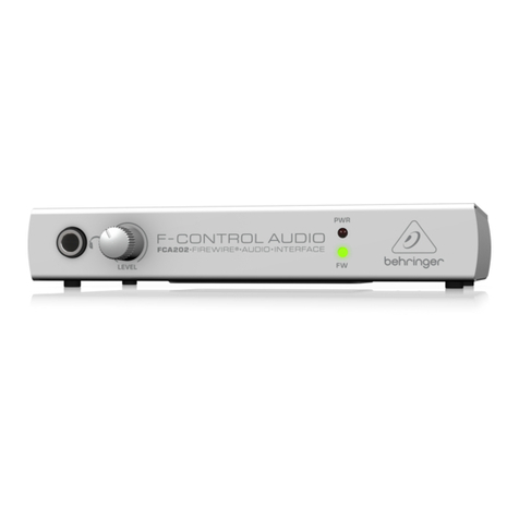 Behringer F-Control Audio FCA202 operating manual