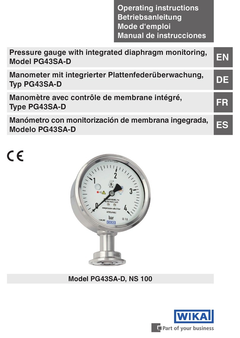 WIKA PG43SA-D User manual
