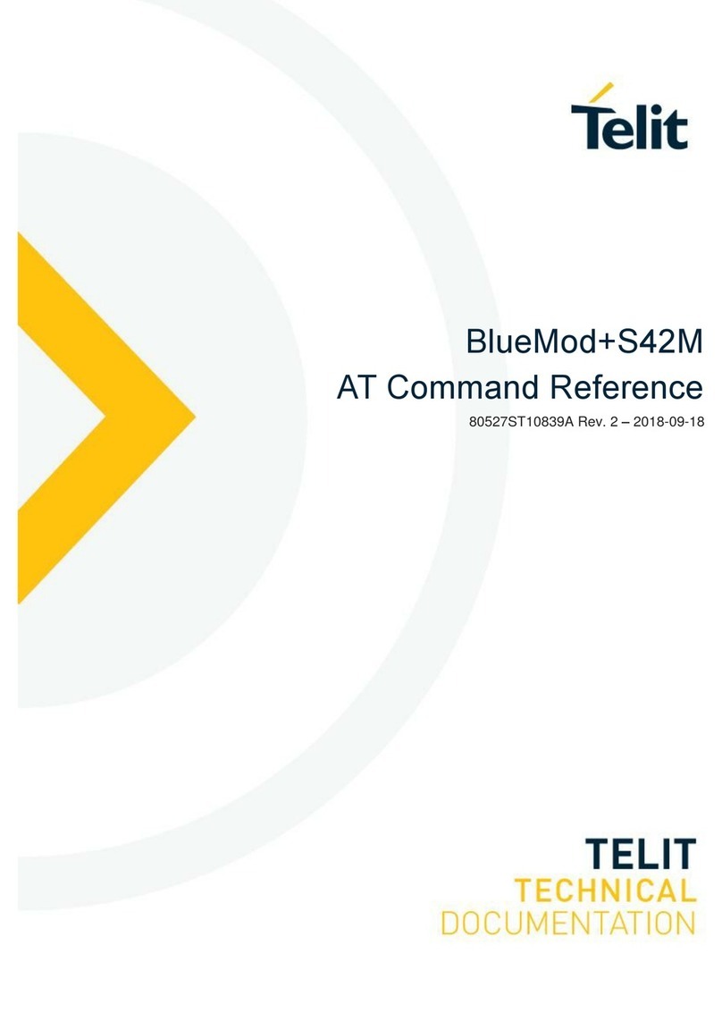 Telit Wireless Solutions BlueMod+S42M Command reference guide