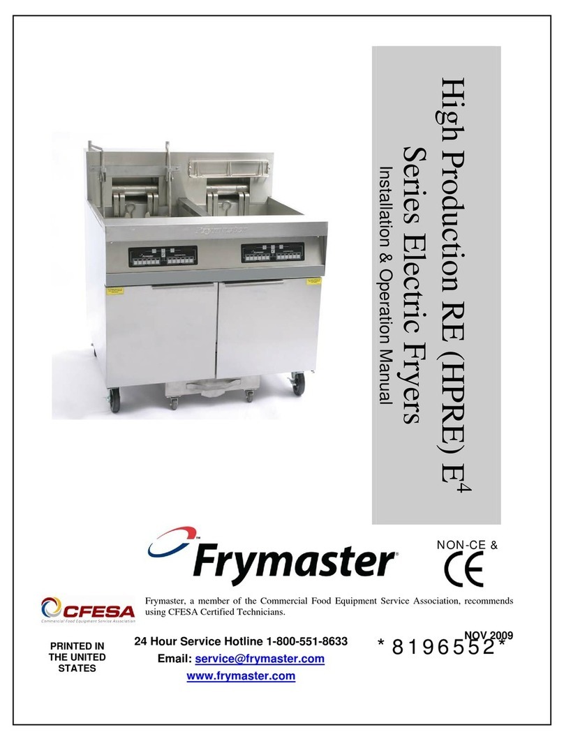Frymaster RE E4 Series User manual