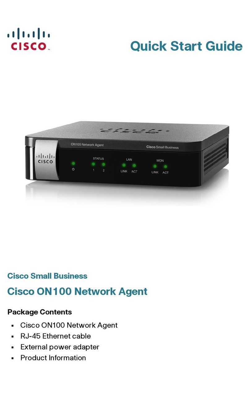 Cisco ON100 Network Agent quick start guide Cisco ON100 Network Agent quick start guide