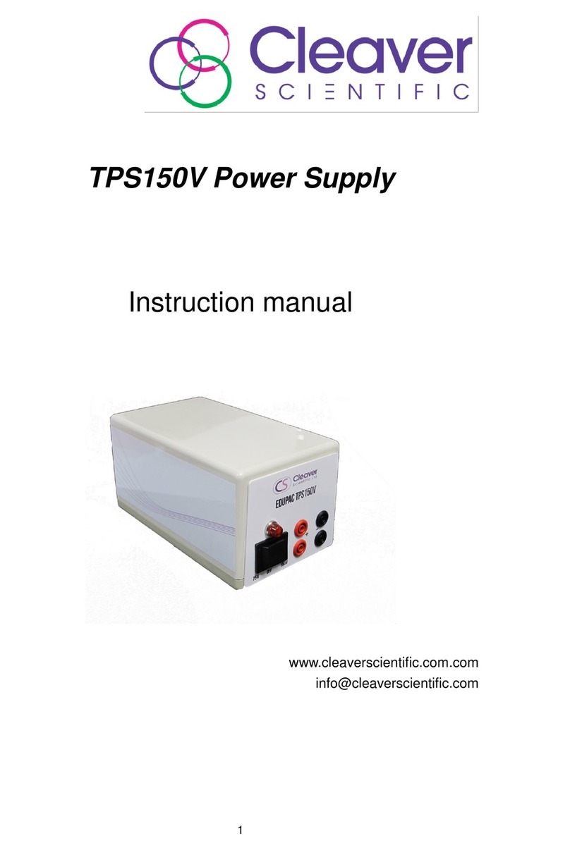 Cleaver Scientific TPS150V instruction manual