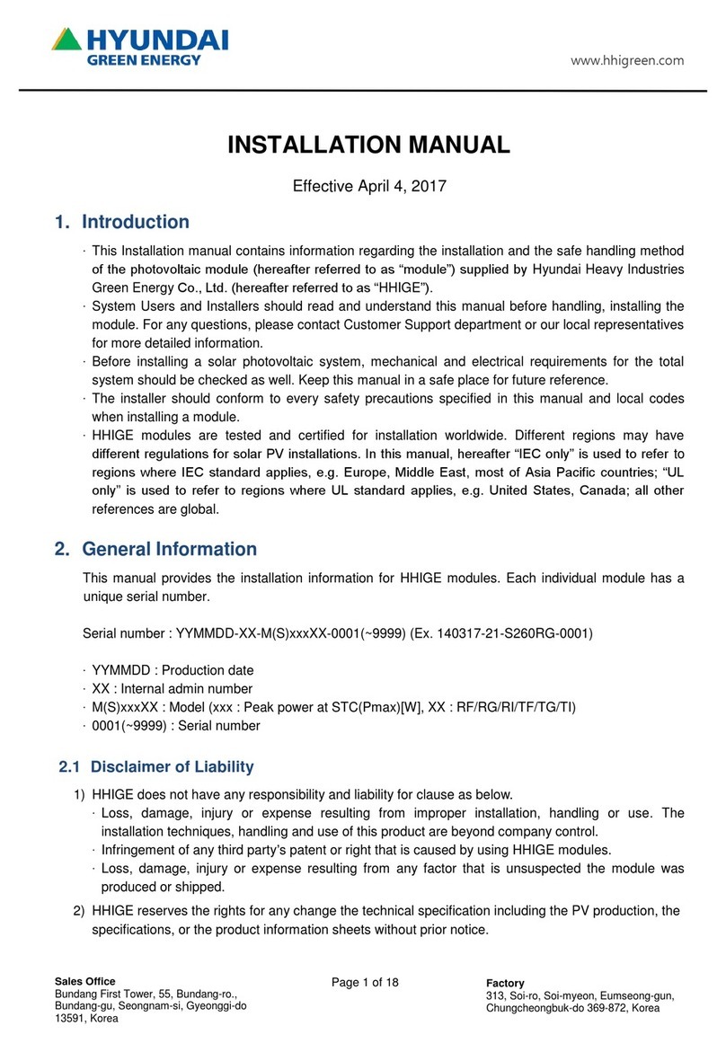 Hyundai HIS-M210RF installation manual