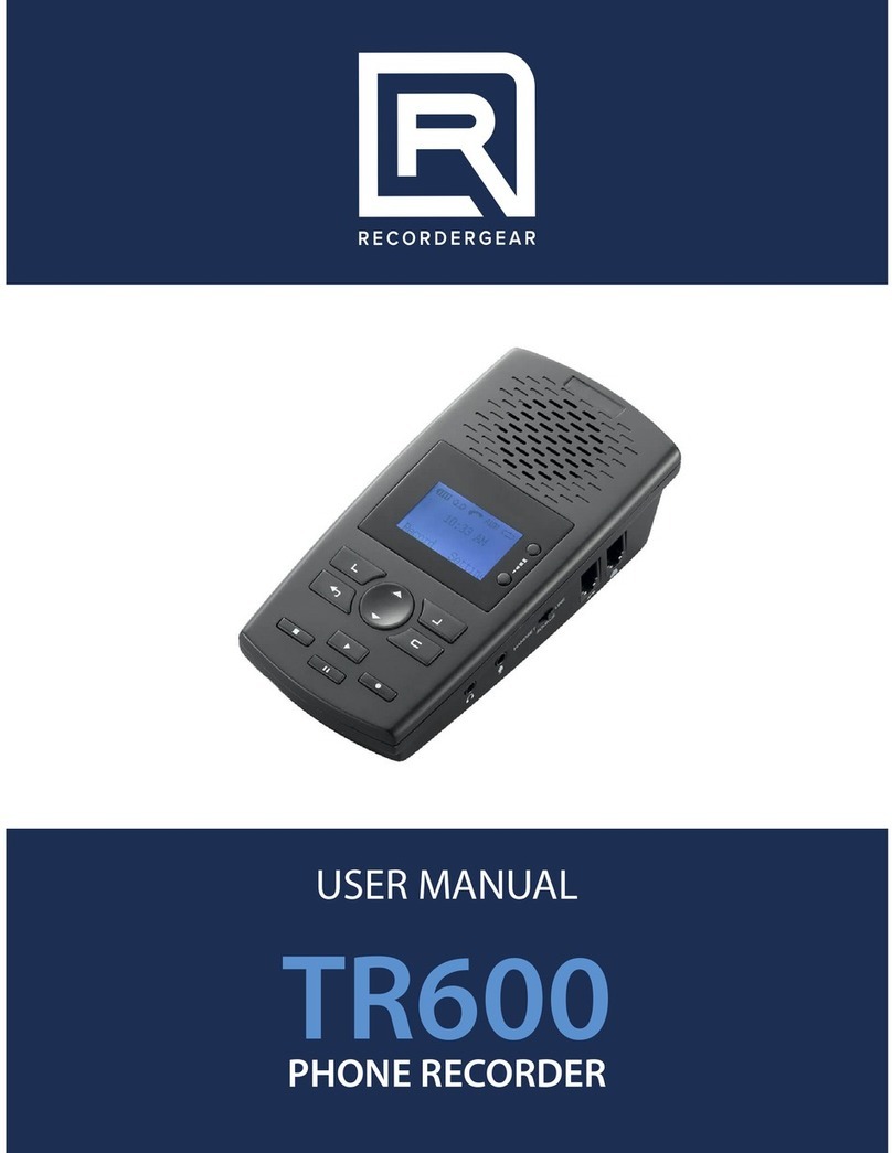 RecorderGear TR600 user manual