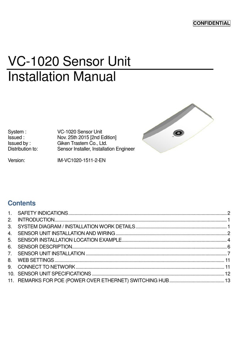 Giken Trastem VC-1020 installation manual Giken Trastem VC-1020 installation manual