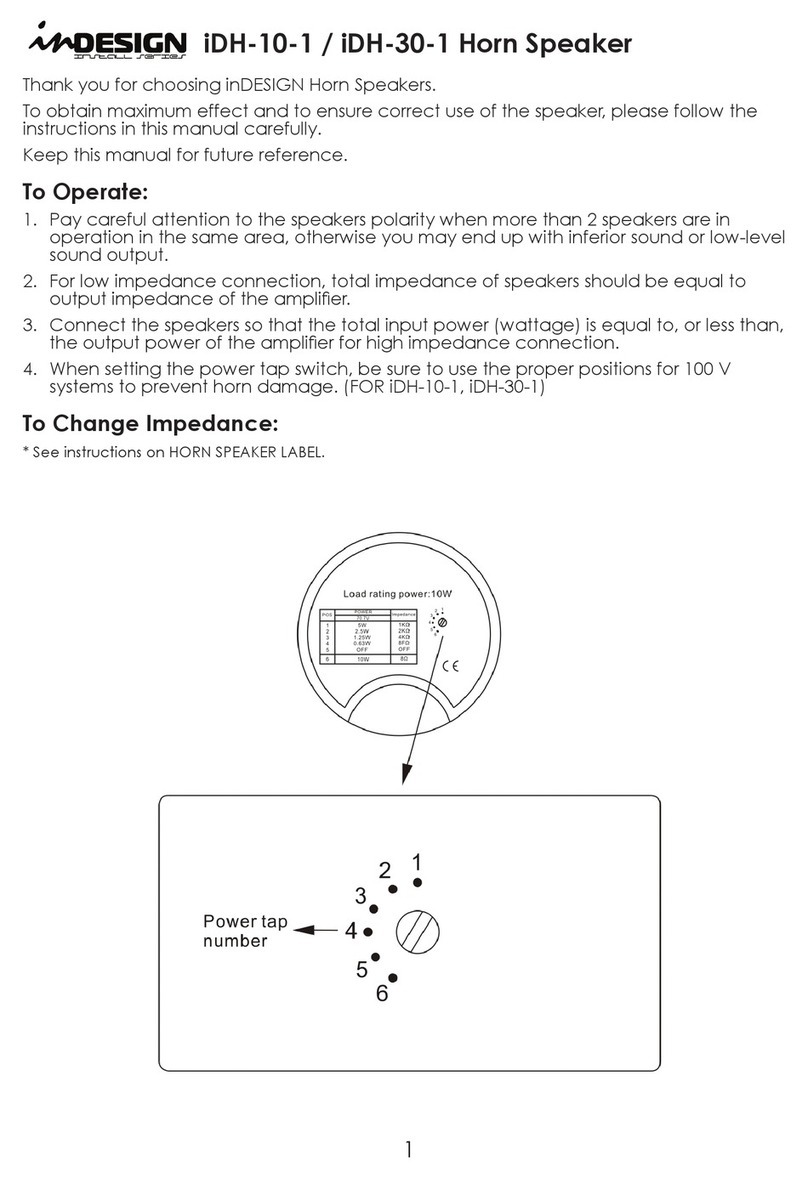 inDESIGN iDH-10-1 User manual