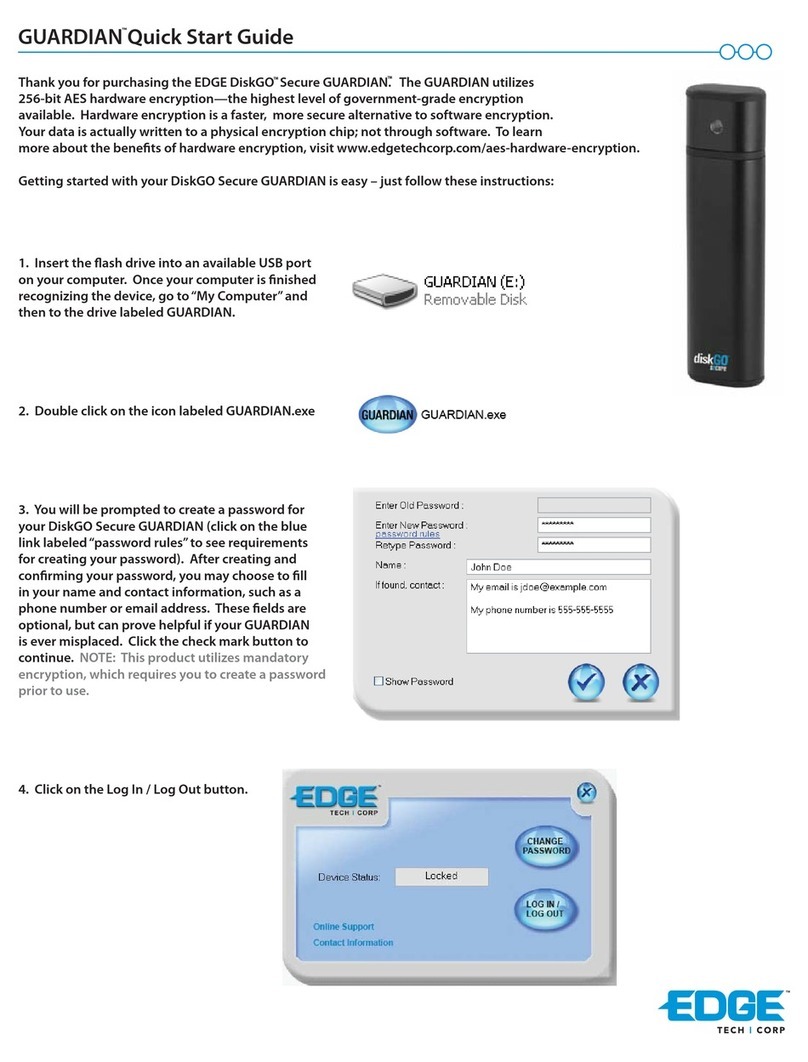 Edge DiskGO Secure Guardian User manual Edge DiskGO Secure Guardian User manual