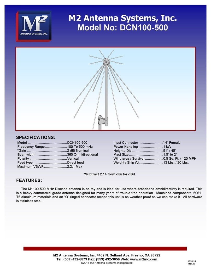 M2 Antenna Systems DCN100-500 User manual