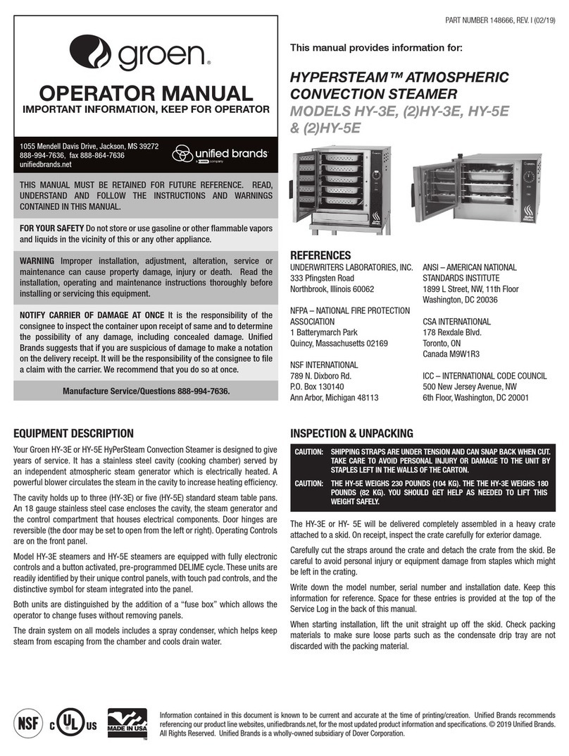 Groen HY-3E User manual
