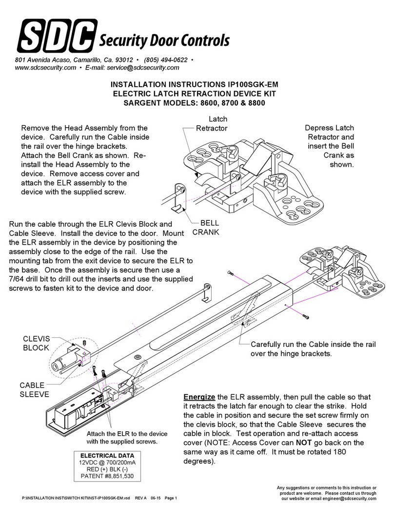 SDC IP100SGK-EM installation instructions