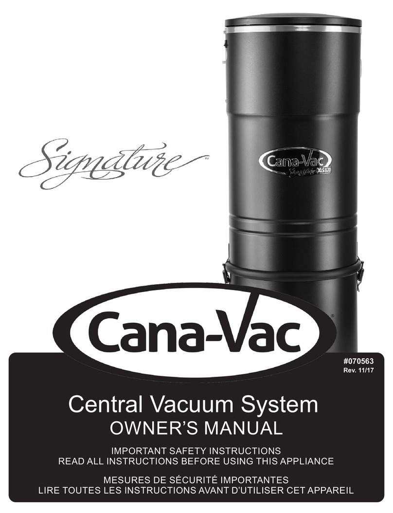 Cana-Vac Signature XLS970 owner's manual