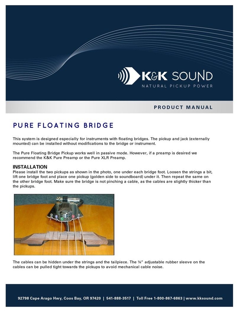 K&K Sound PURE FLOATING BRIDGE product manual