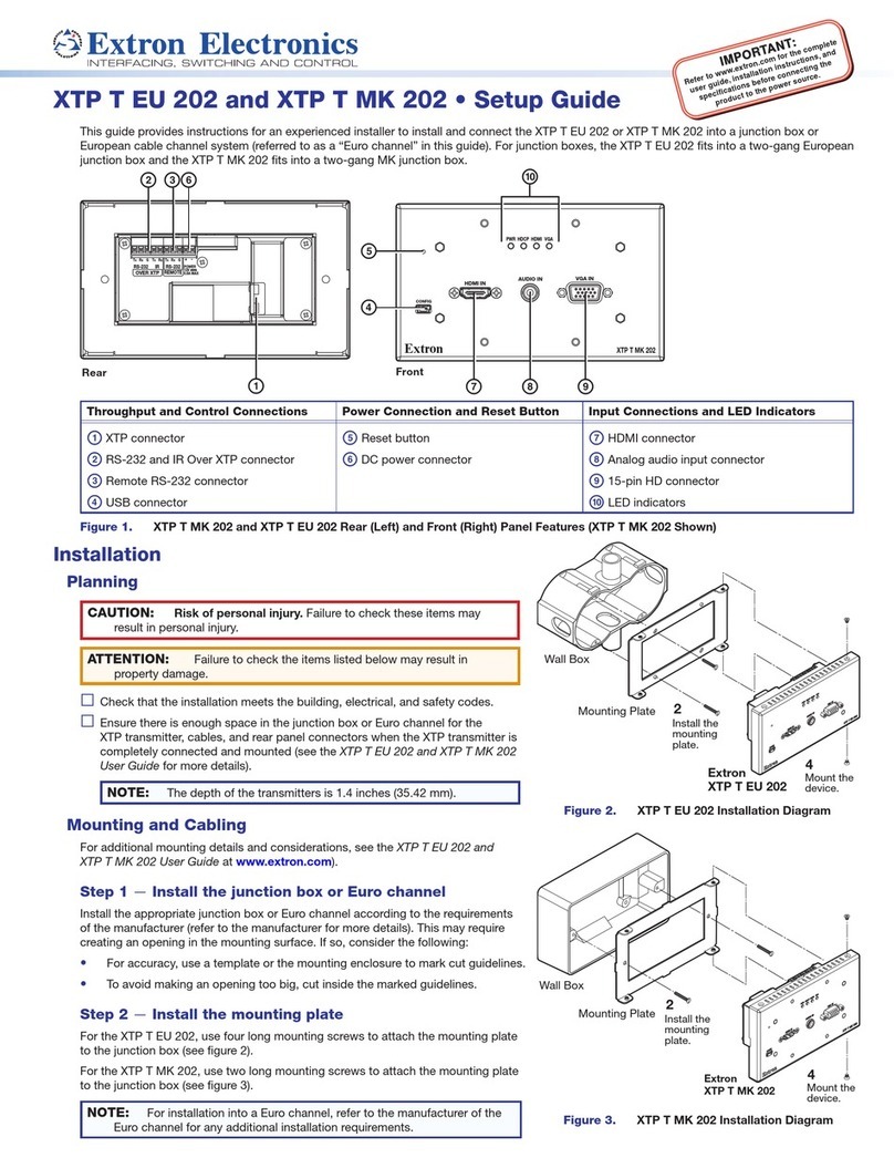 Extron electronics XTP T EU 202 User manual