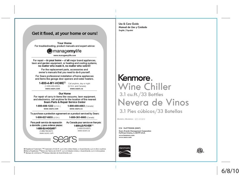 Kenmore 255.99269 Use & care guide