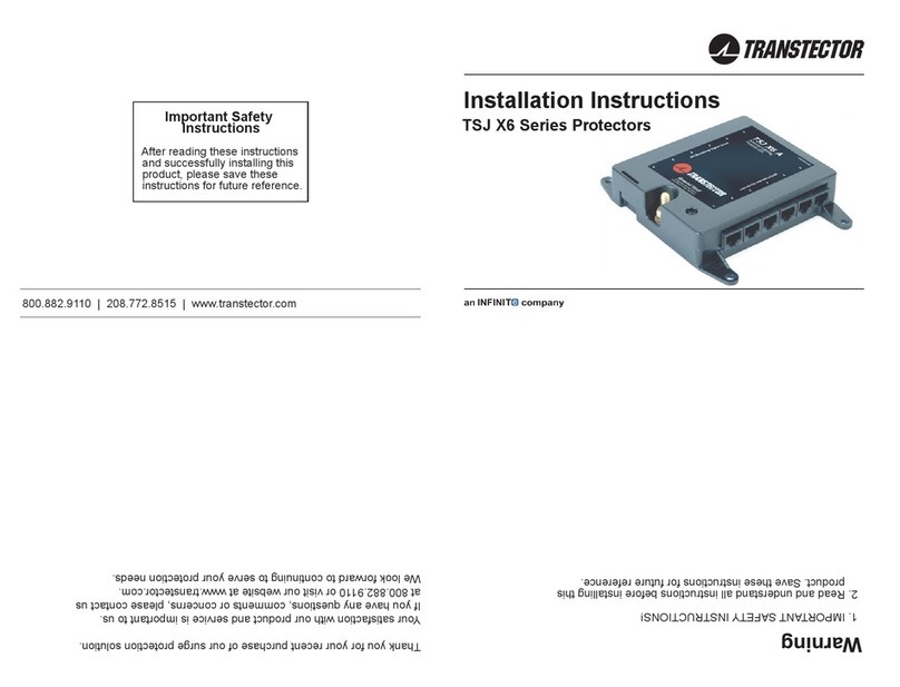 Transtector TSJ X6 Series User manual
