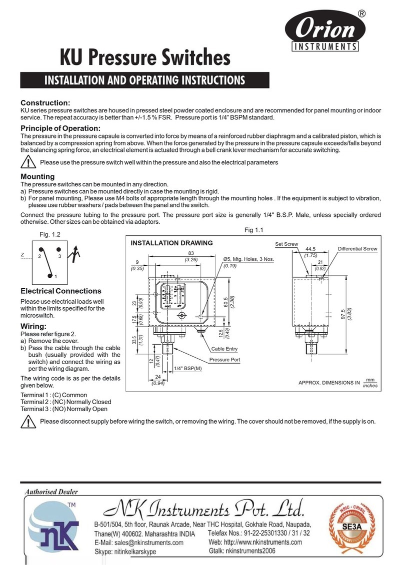 Orion KU series Installation and operating instructions