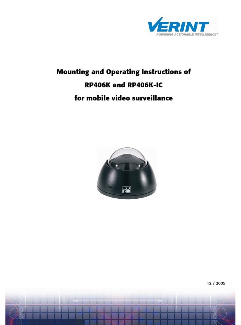 Verint RP 400 Series Mounting and operating instructions