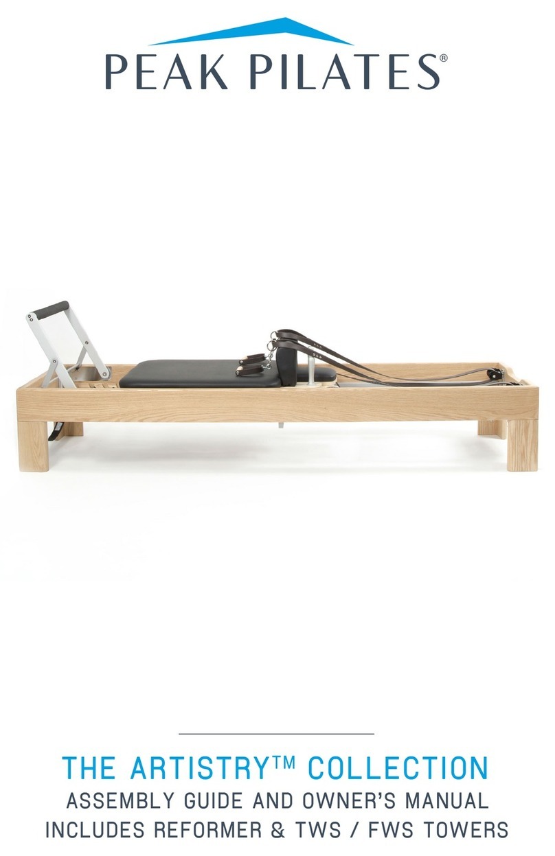 Peak Pilates ARTISTRY SERIES Assembly and owner's manual