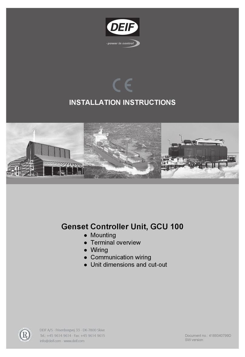 Deif GCU 100 installation instructions