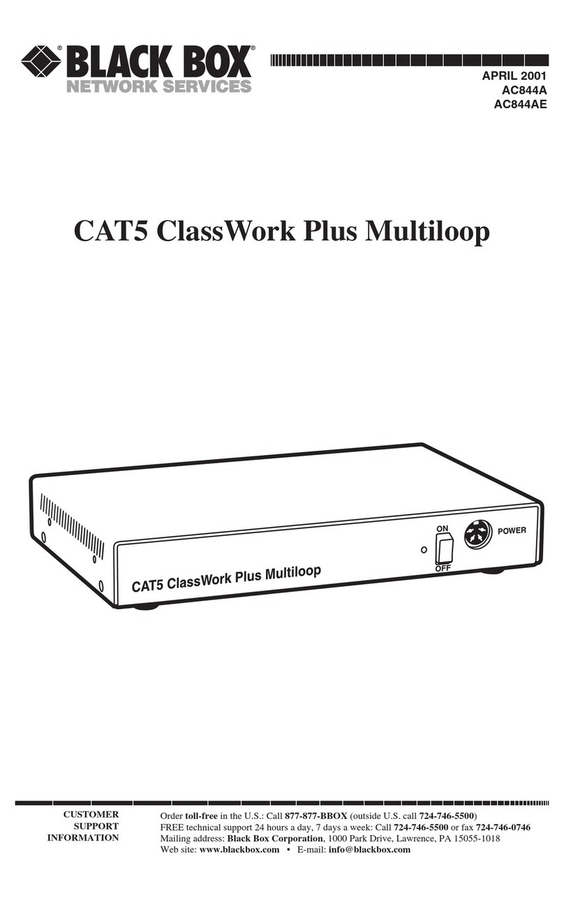 Black Box CAT5 ClassWork Plus Multiloop User manual