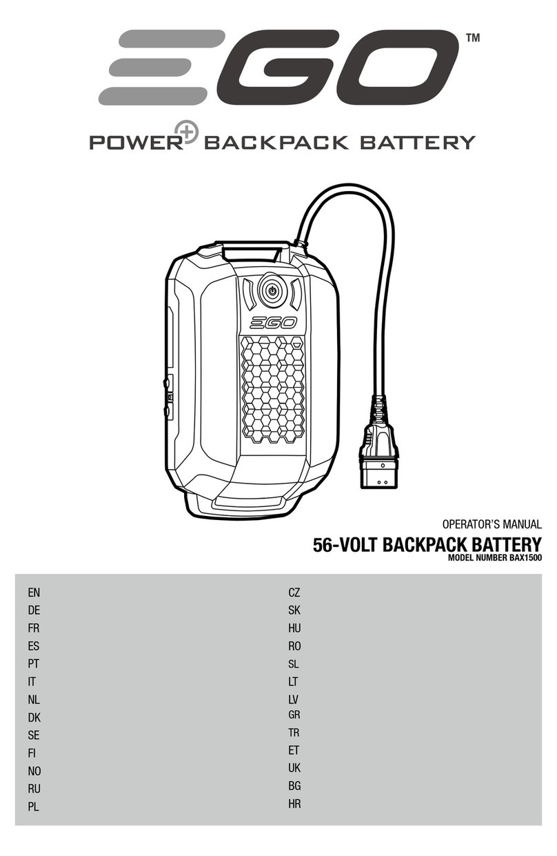 EGO POWER+ BAX1500 User manual