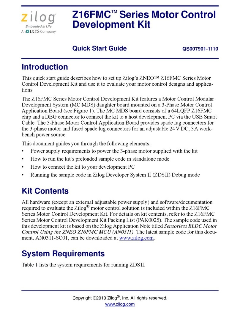ZiLOG Z16FMC Series quick start guide