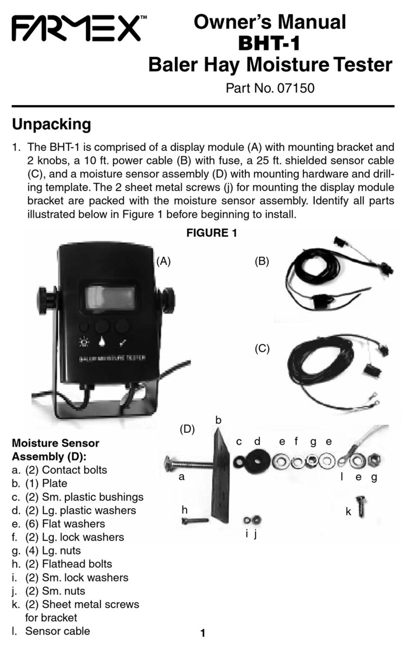 farmex BHT-1 owner's manual