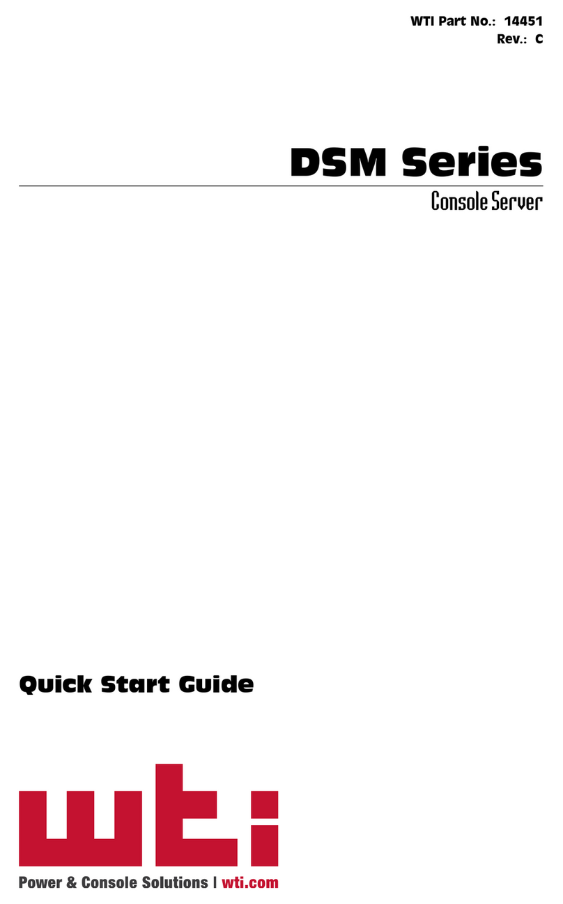 WTI DSM Series User manual