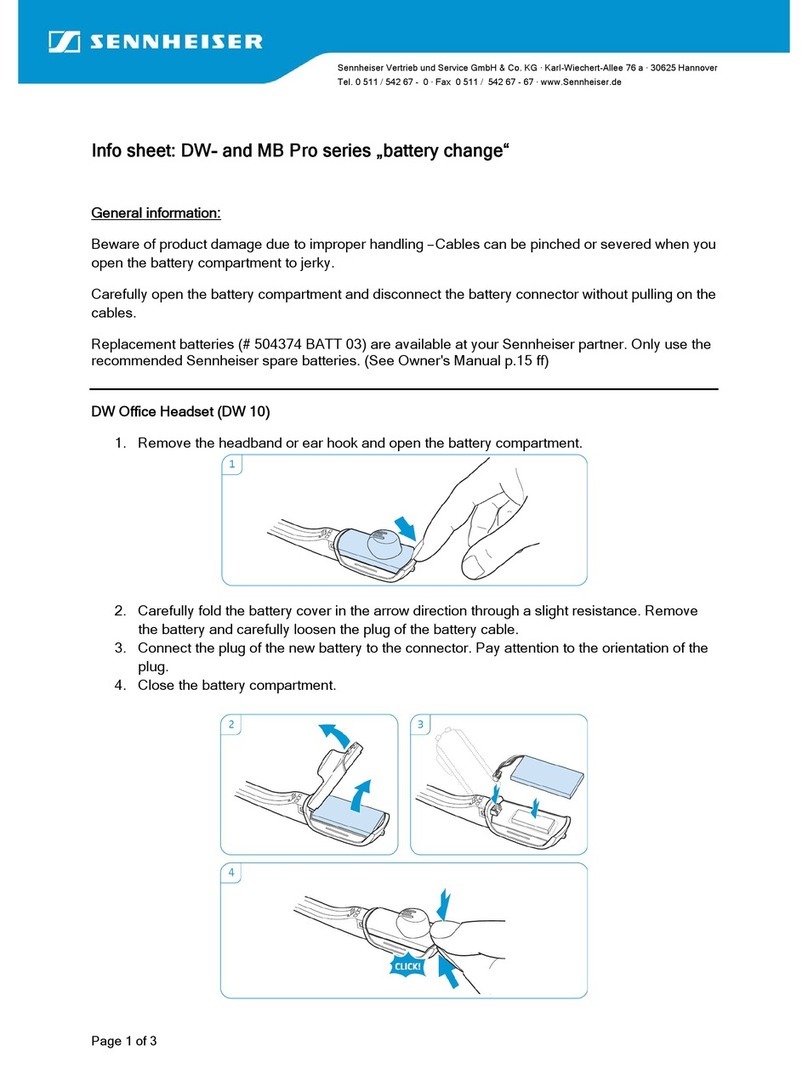 Sennheiser DW Series Info sheet