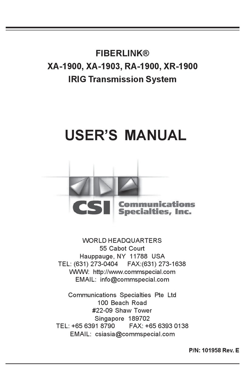 CSI FIBERLINK XA-1900 user manual