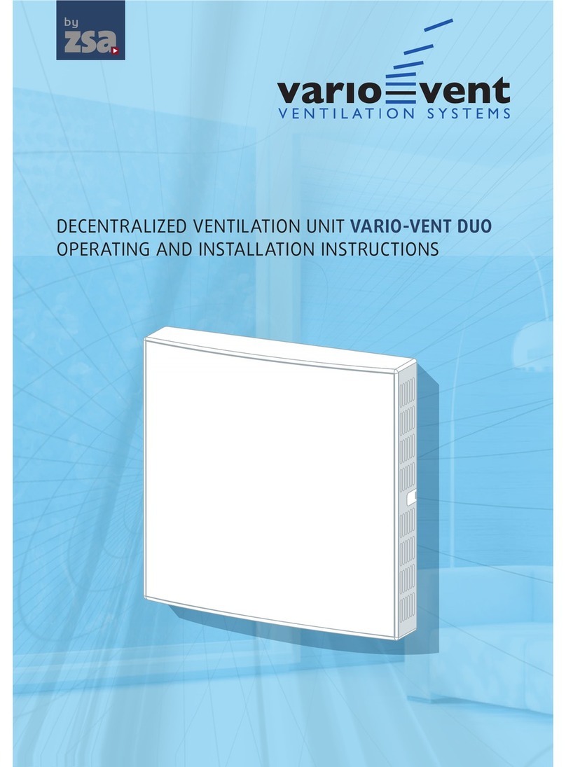 ZSA VARIO-VENT DUO Operating and installation instructions