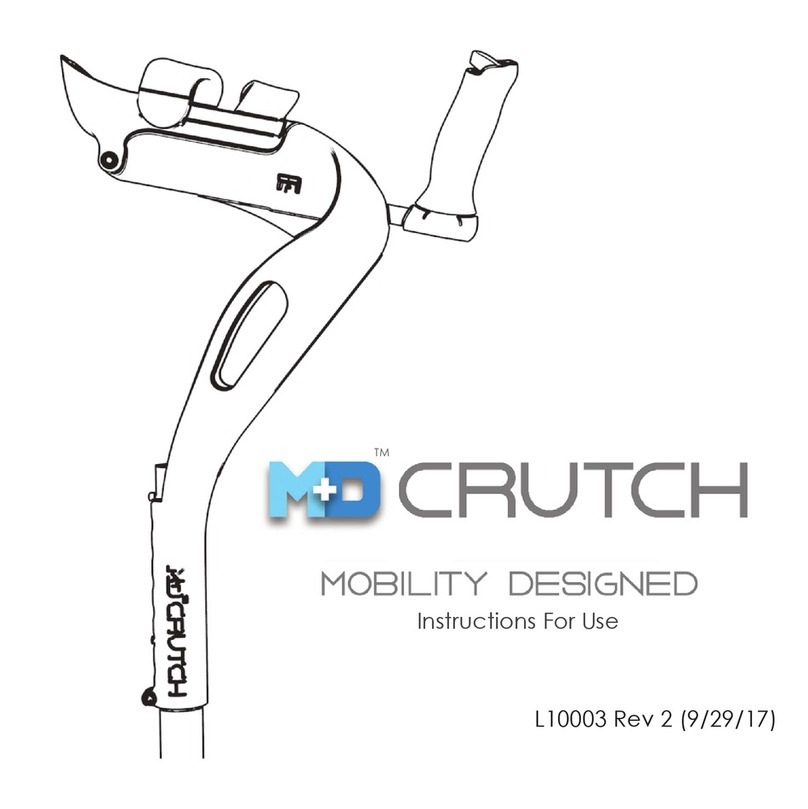 Mobility Designed MD10013 M+D Crutch Instructions for use Mobility Designed MD10013 M+D Crutch Instructions for use