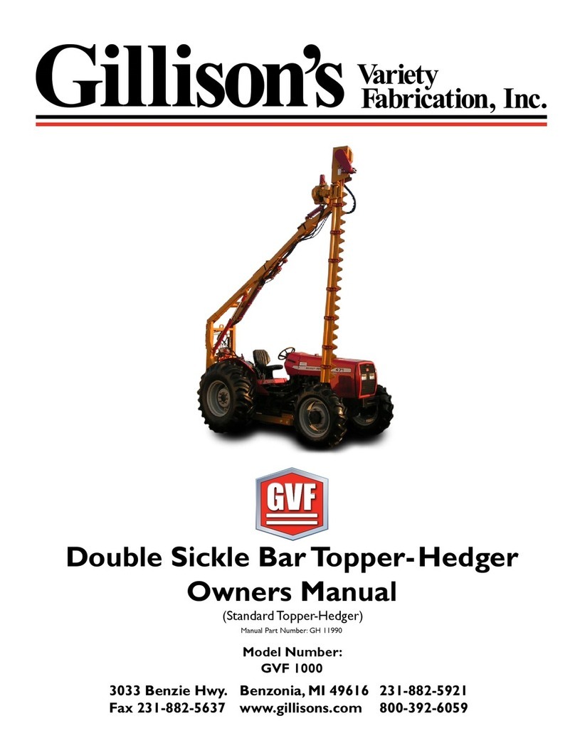 Gillison's Variety Fabrication GVF 1000 owner's manual