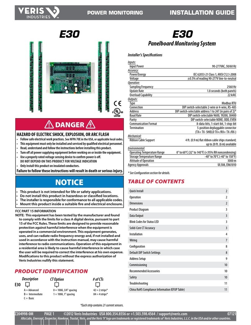 Veris E30 series User manual