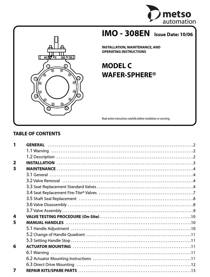 metso automation Wafer-Sphere C Installation maintenance and operating instructions