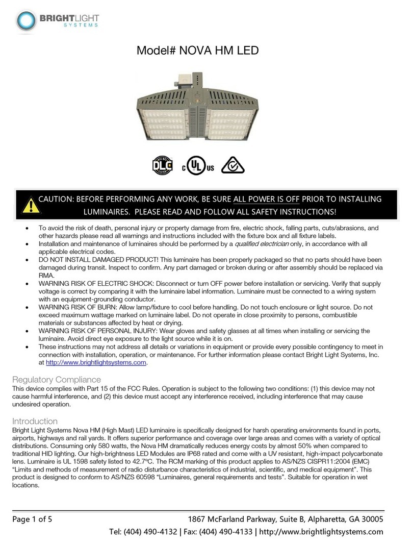 Bright Light Systems NOVA HM LED user manual