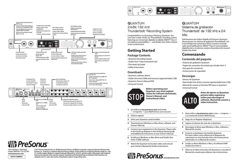 PRESONUS QUANTUM User manual