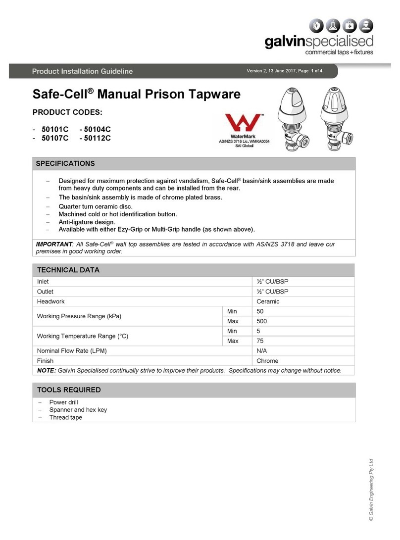 Galvin Safe-Cell 50101C Instruction sheet