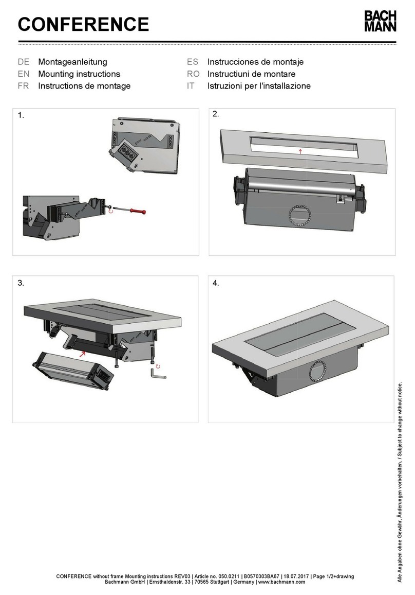 Bachmann CONFERENCE Mounting instructions
