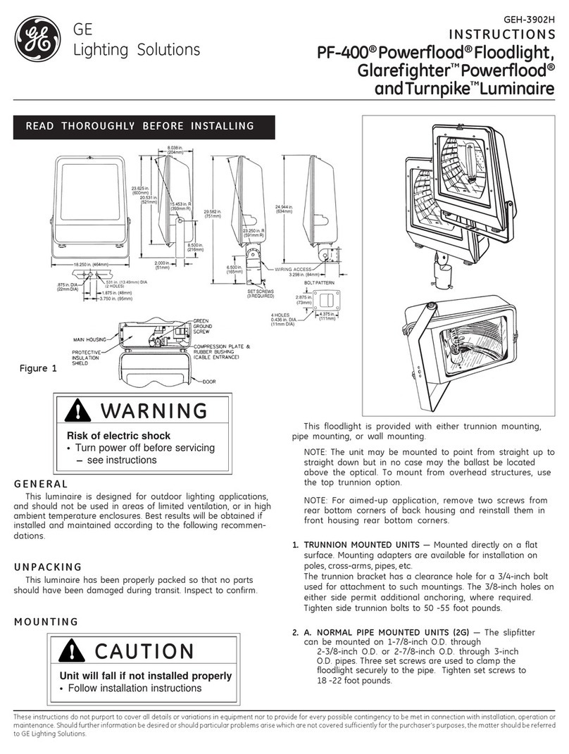 GE PF-400 Powerflood User manual