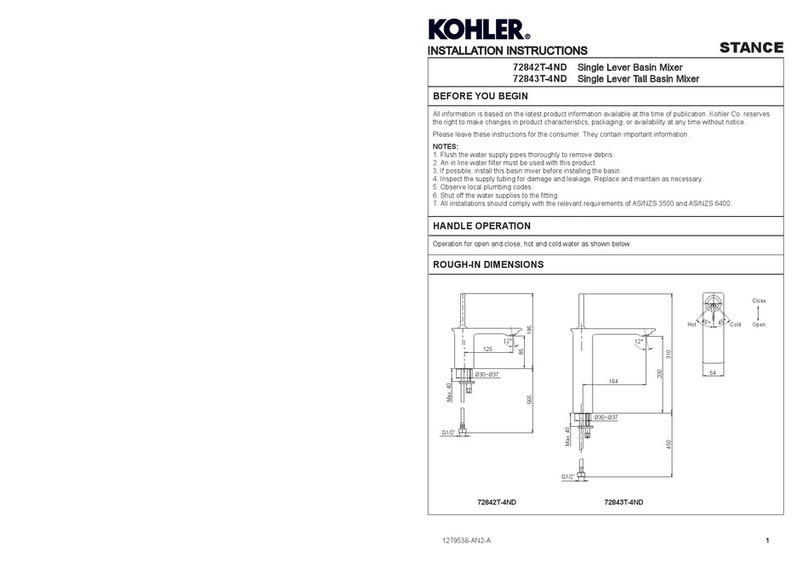 Kohler 72842T-4ND User manual
