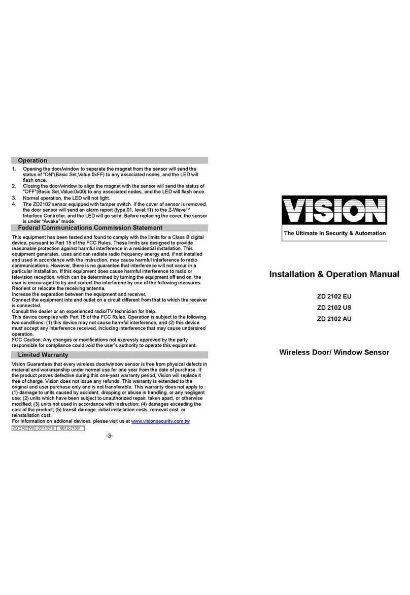 Vision ZD 2102 EU User manual Vision ZD 2102 EU User manual