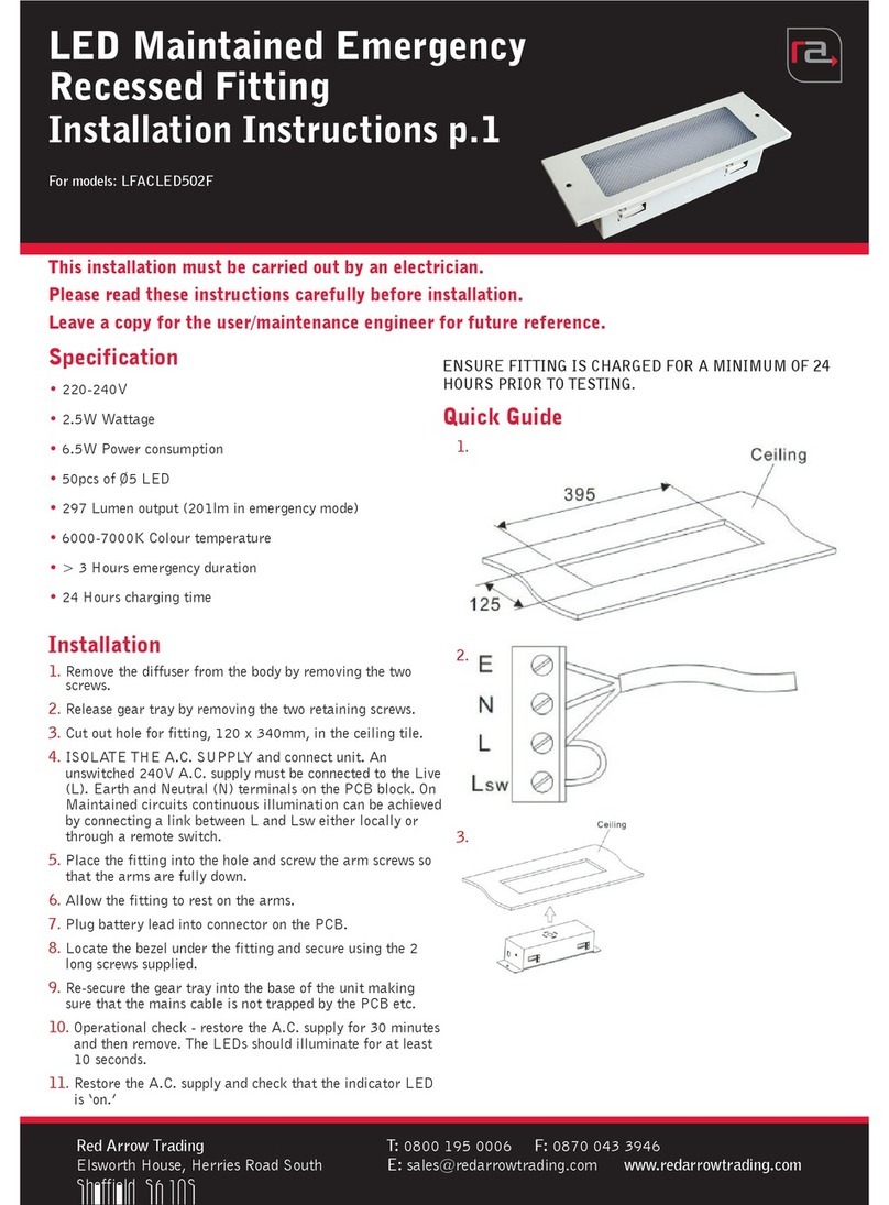 Red Arrow Trading LFACLED502F installation instructions